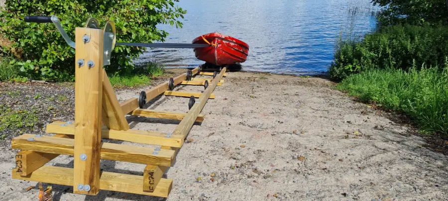 båtslip för att ta upp och lägga i din båt enkelt från Lunneryds.se